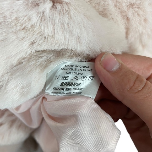 Apparis Light Pink Faux Fur Coat Jacket Size S - Picture 8 of 9